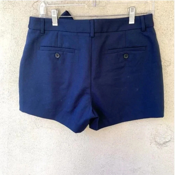 Banana Republic Midrise Tie Waist Paper Bag Shorts Navy 6 - Picture 8 of 10